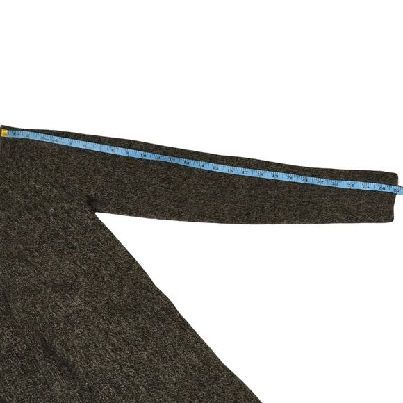 Peruvian Connection Sweater 100% Royal Alpaca Brown Knit Cardigan Duster L -flaw - Picture 7 of 11